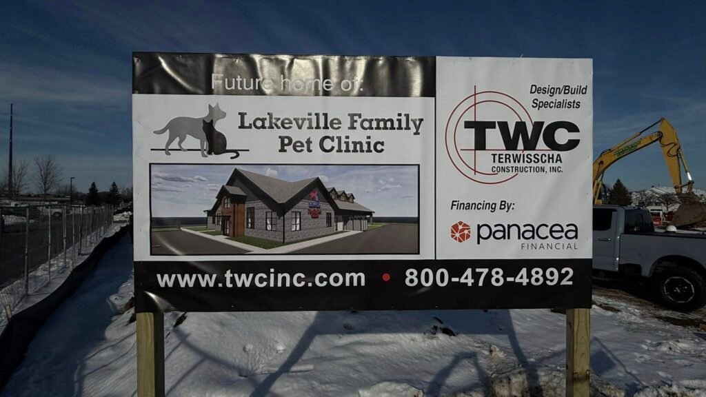 New clinic construction sign
