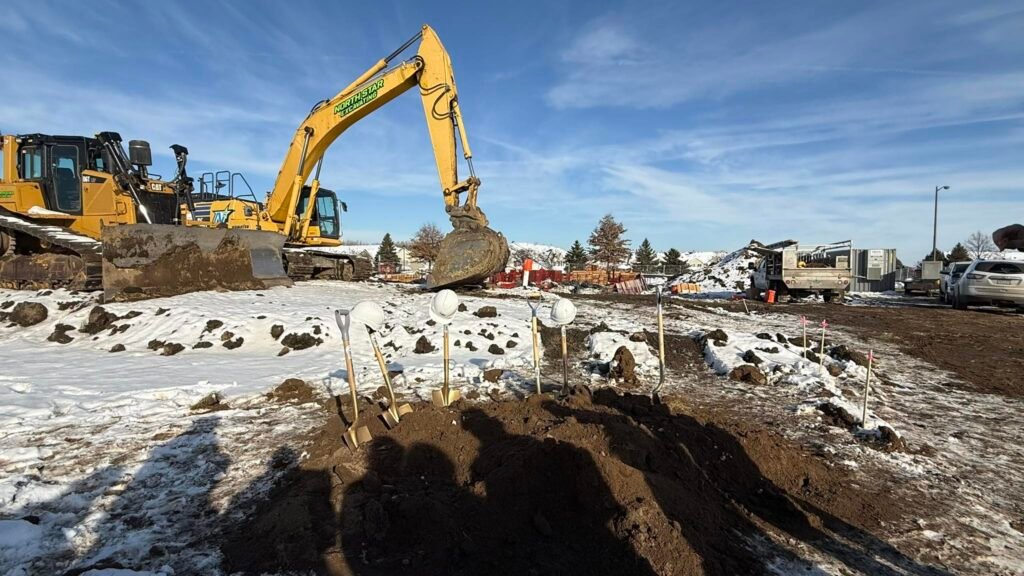 Ground breaking at the new clinic site