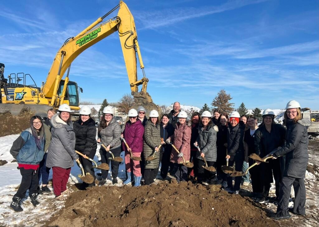 Ground breaking ceremony with the clinic team